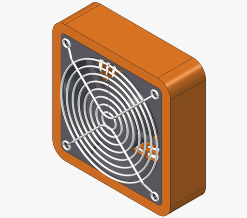 Screen shot of fan in a box to be 3d-printed